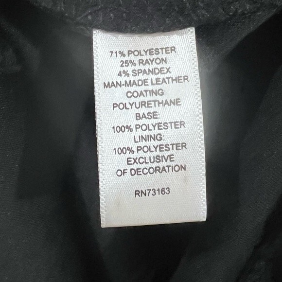 Spense leather panel black sheath dress size 4 - Picture 5 of 5